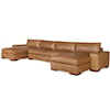 Century Great Room Armless Leather Sofa