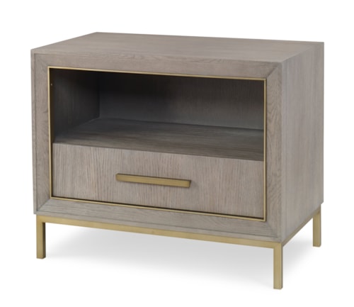Kendall Contemporary Nightstand with Open Storage