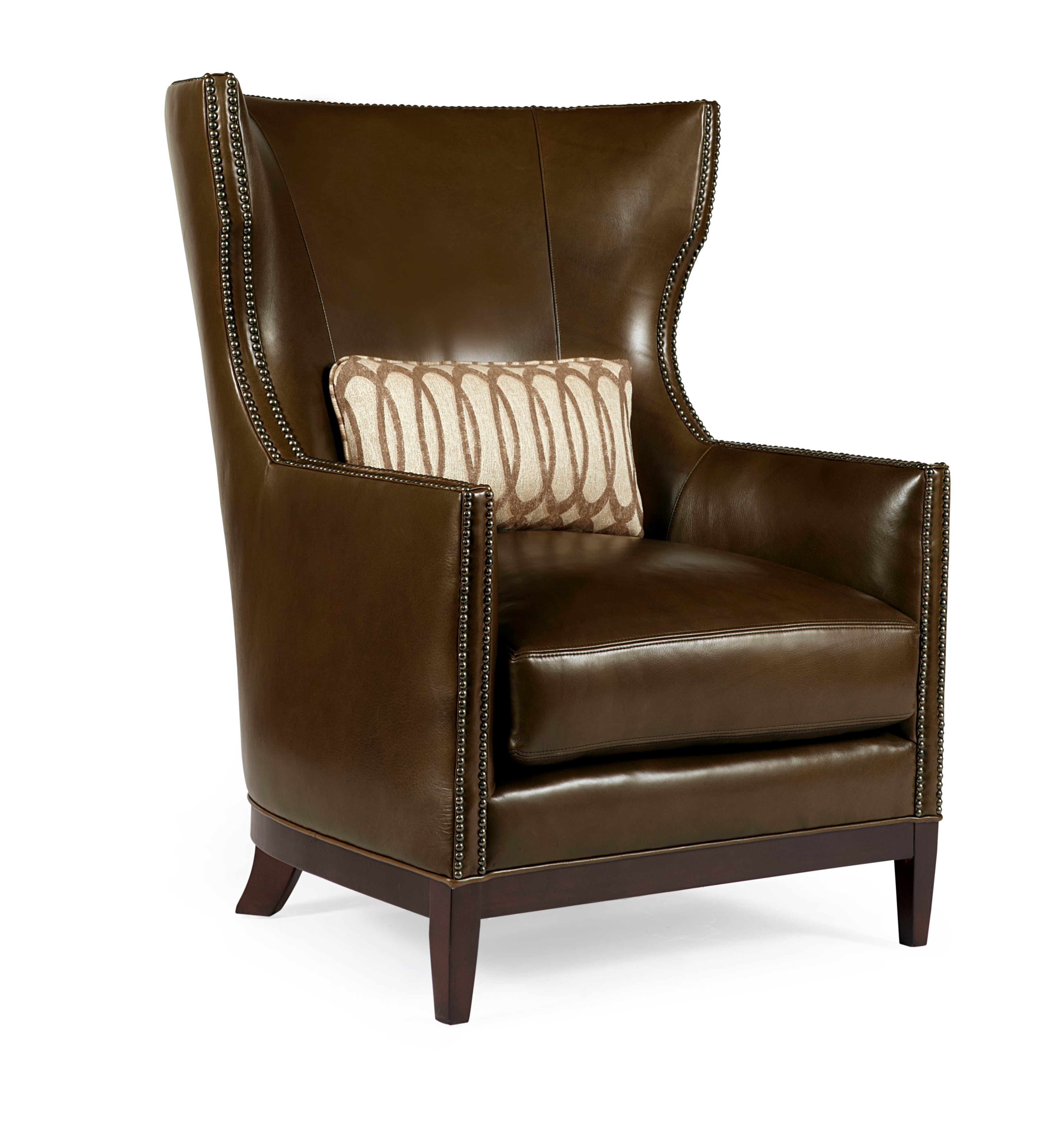 Century Leather Stone Accent Chair