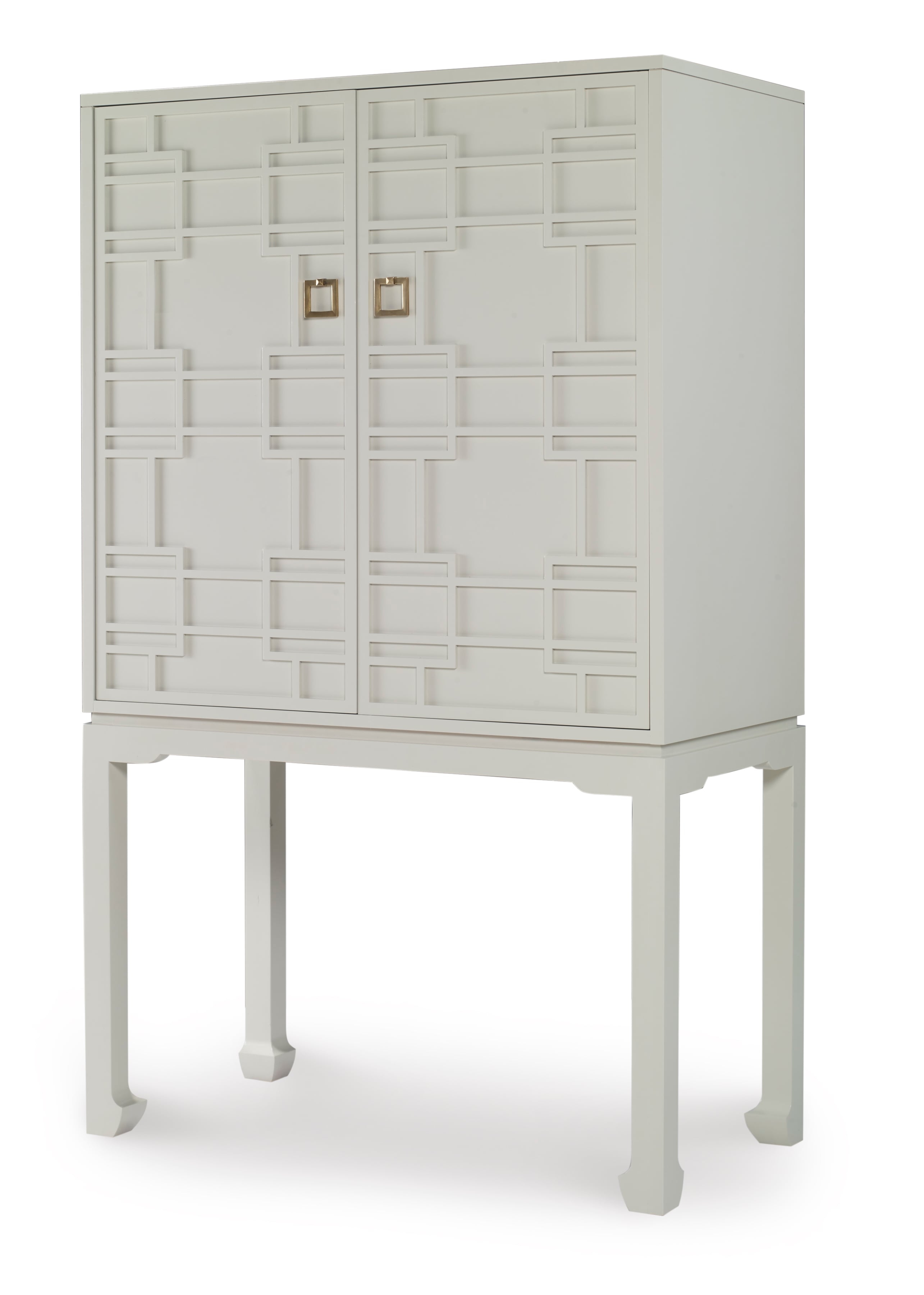 Century Details Case Details Bar Cabinet (Mirror Back Panel)