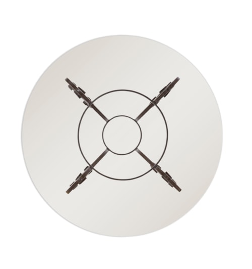 48 Round Glass Top (1/2,Tempered,Ogee)