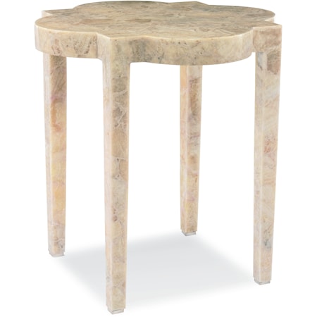 Medallion Contemporary Stone Side Table