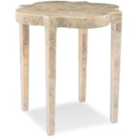 Medallion Contemporary Stone Side Table