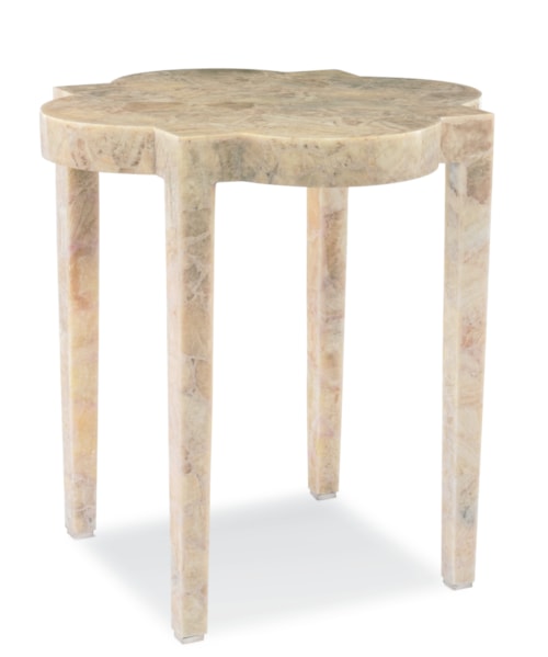 Medallion Contemporary Stone Side Table