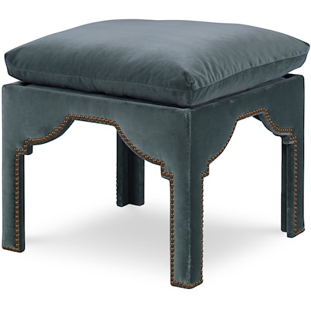 Charlotte Moss Traditional Upholstered Bench with Nailhead Trim