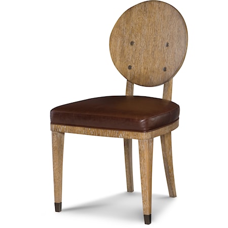 Casual Keira Upholstered Chair with Wooden Back