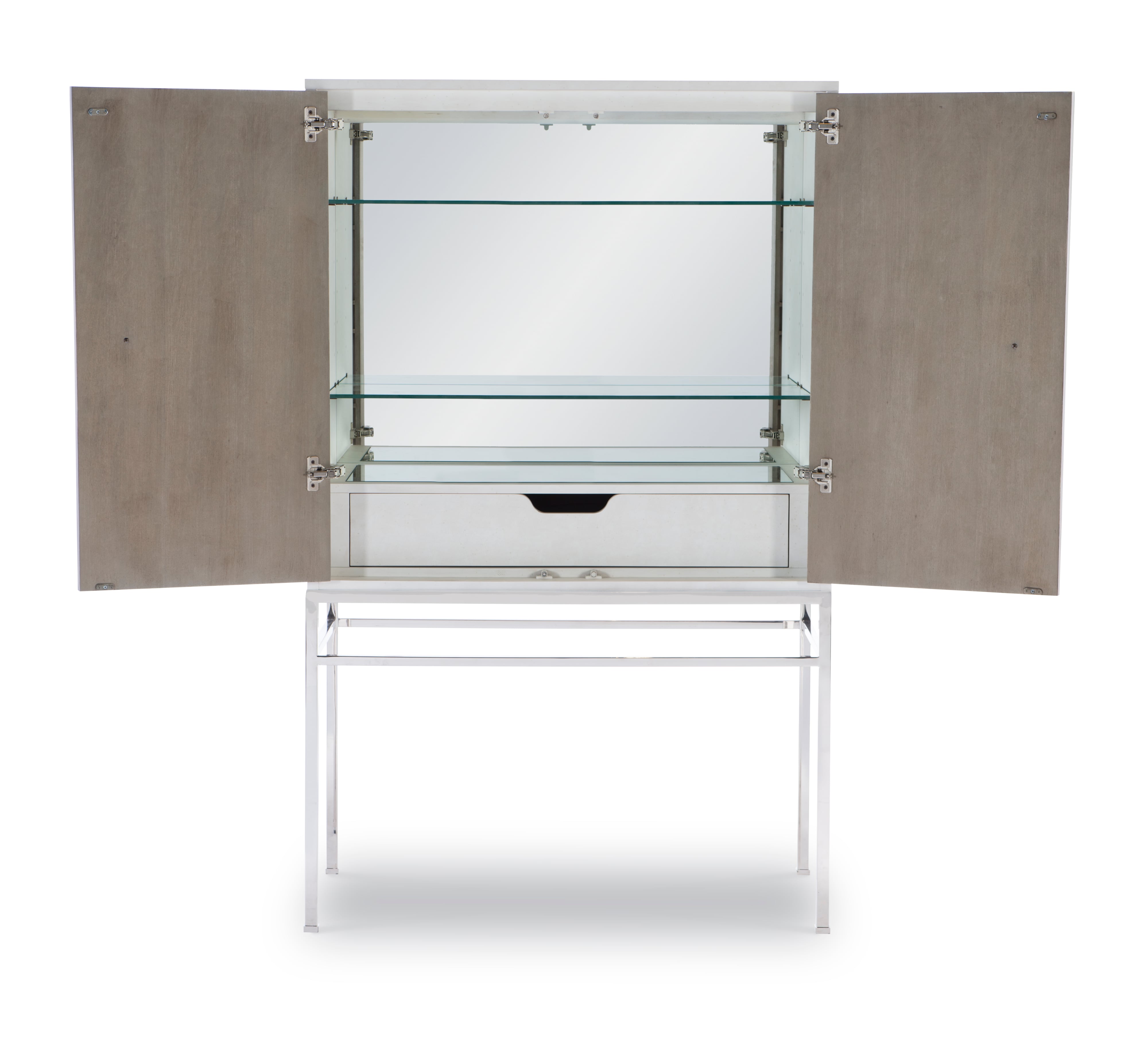 Century Details Case Details Bar Cabinet (Mirror Back Panel)