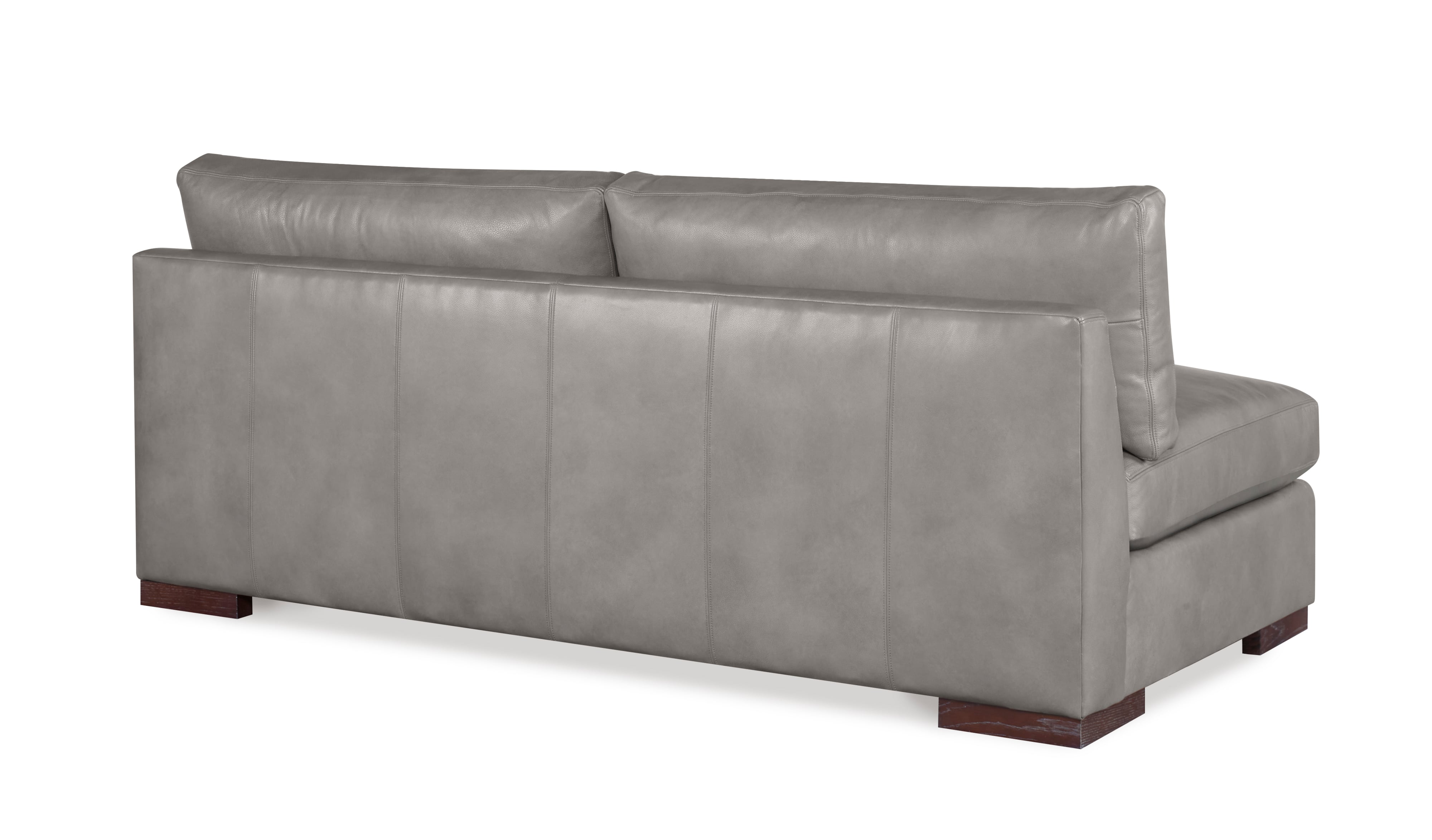 Century Great Room Armless Leather Sofa