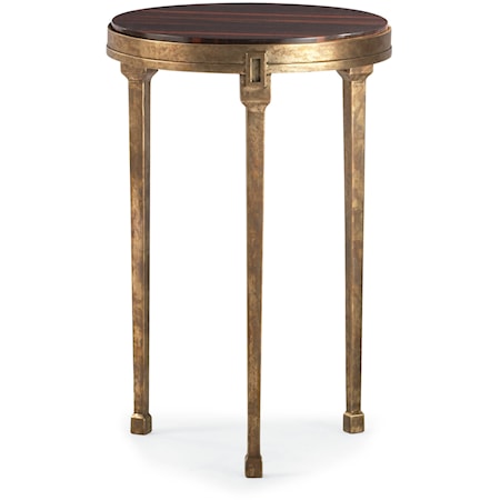 Glam Round Brass Chairside Table