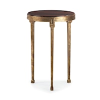 Glam Round Brass Chairside Table