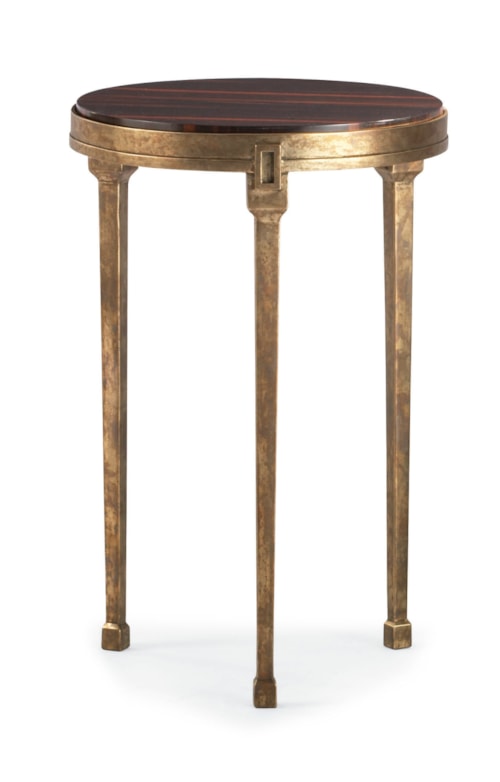 Glam Round Brass Chairside Table