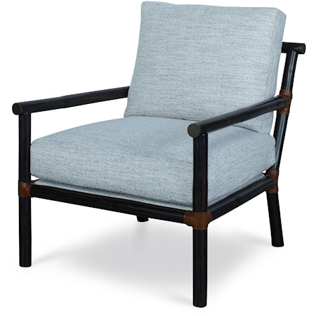 Bali Bamboo Contemporary Upholstered Accent Chair
