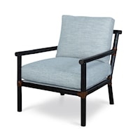 Bali Bamboo Contemporary Upholstered Accent Chair