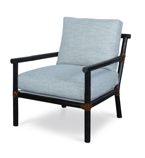Bali Bamboo Contemporary Upholstered Accent Chair