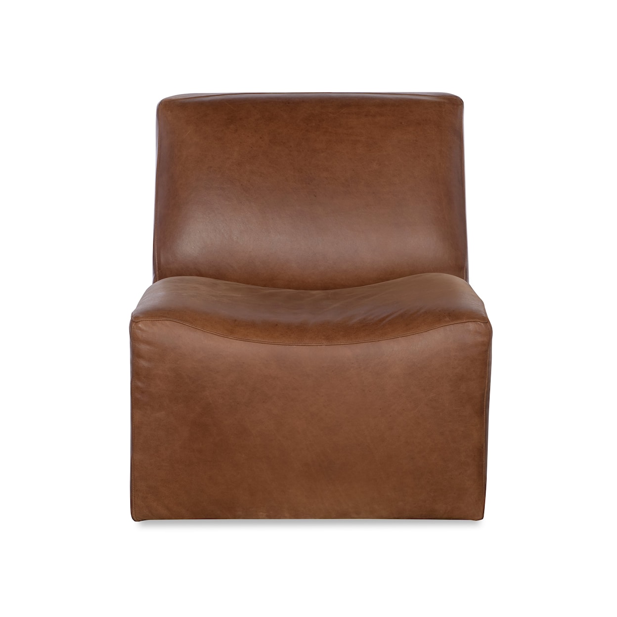 Century Leather Stone Armless Chair