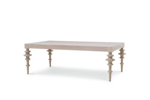 Mid-Century Modern Cocktail Table with Turned Legs