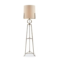 Contemporary Polished Steel Floor Lamp