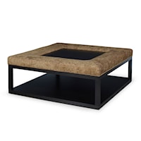 Redford Transitional 48" Square Ottoman