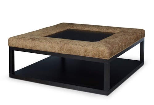 Redford Transitional 48" Square Ottoman