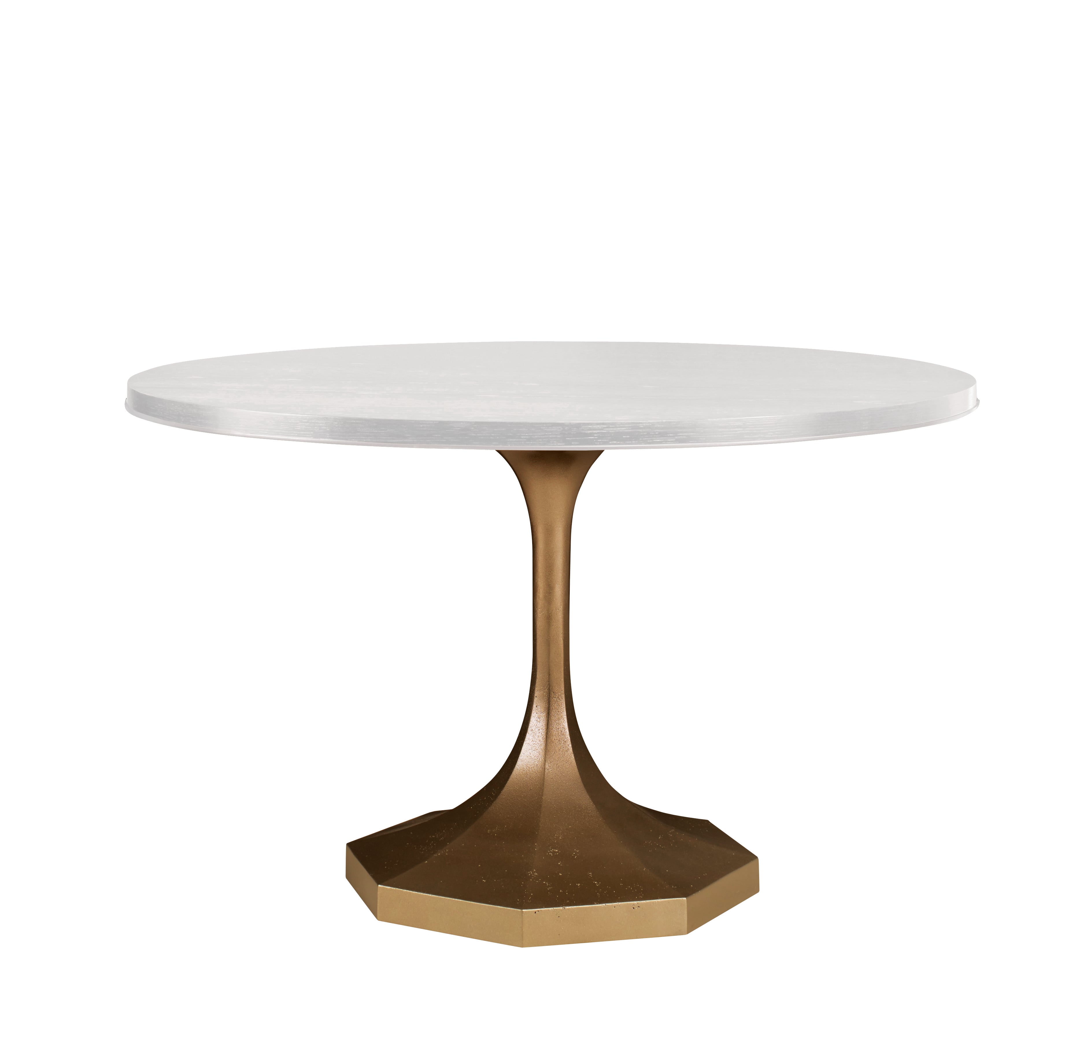 Molly Gold Pedestal 48 Dining Table