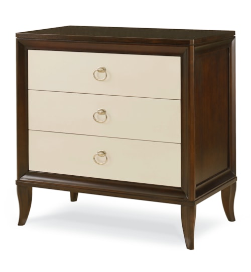 Transitional 3-Drawer Nightstand