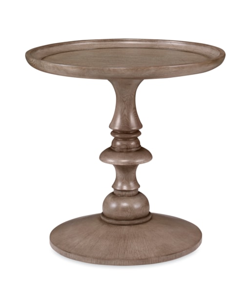 Turned Pedestal Table (Timber Grey)