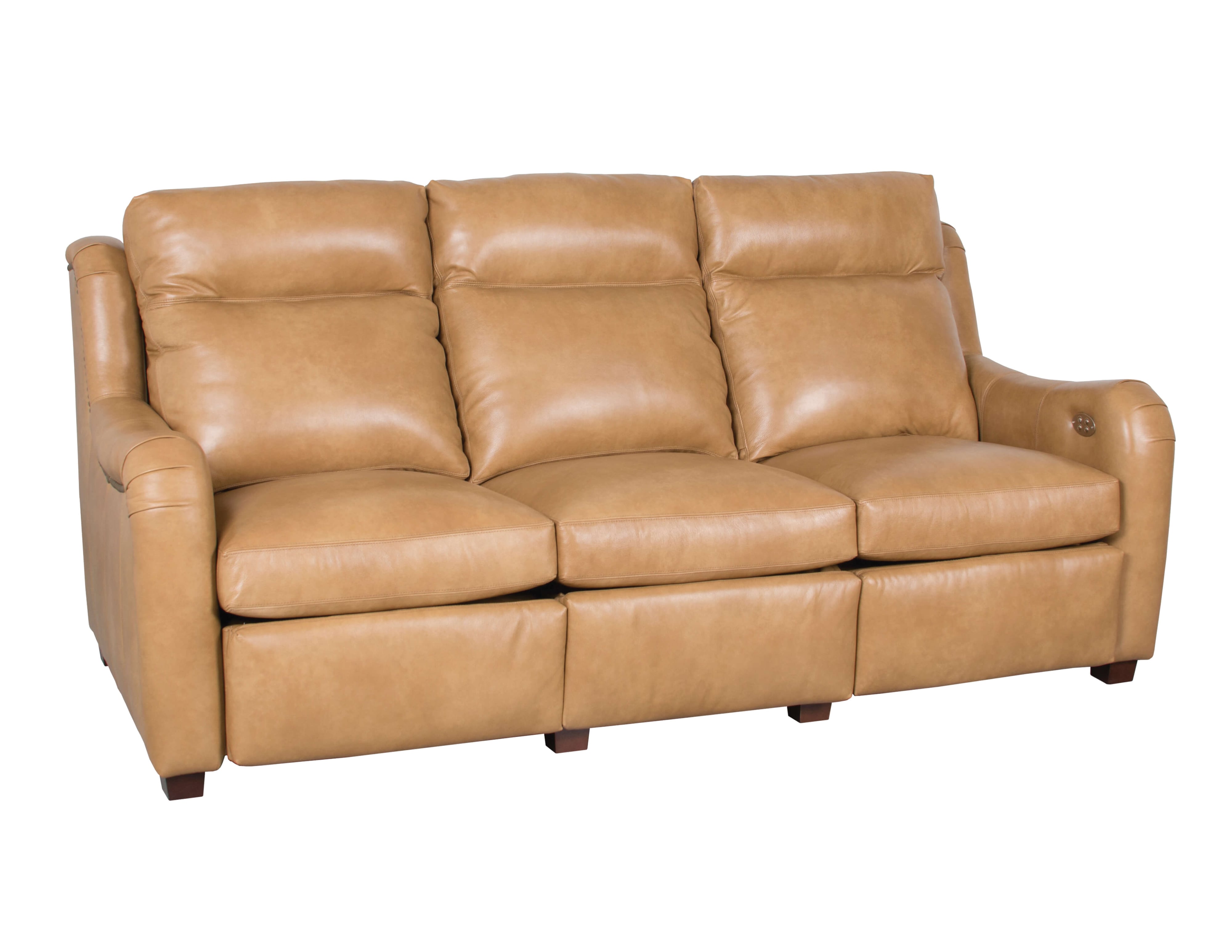 Century Leather Stone Motion Sofa