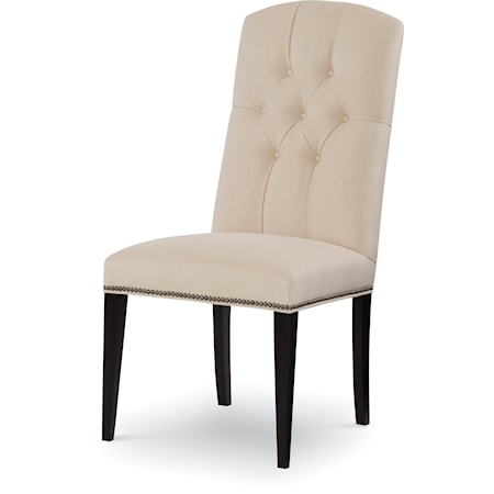 Lorne Transitional Upholstered Tufted Side Chair