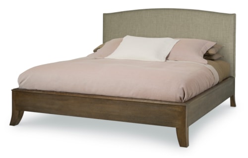 Transitional Chelsea King Bed with Upholstered Headboard