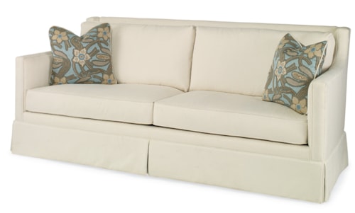 Contemporary Del Rio Skirted Apartment Sofa with Track Arms