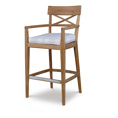 Century West Bay Outdoor Bar Stool with Cushion
