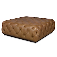 Rueben Traditional Tufted Cocktail Ottoman