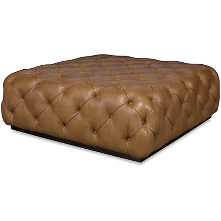 Rueben Traditional Tufted Cocktail Ottoman