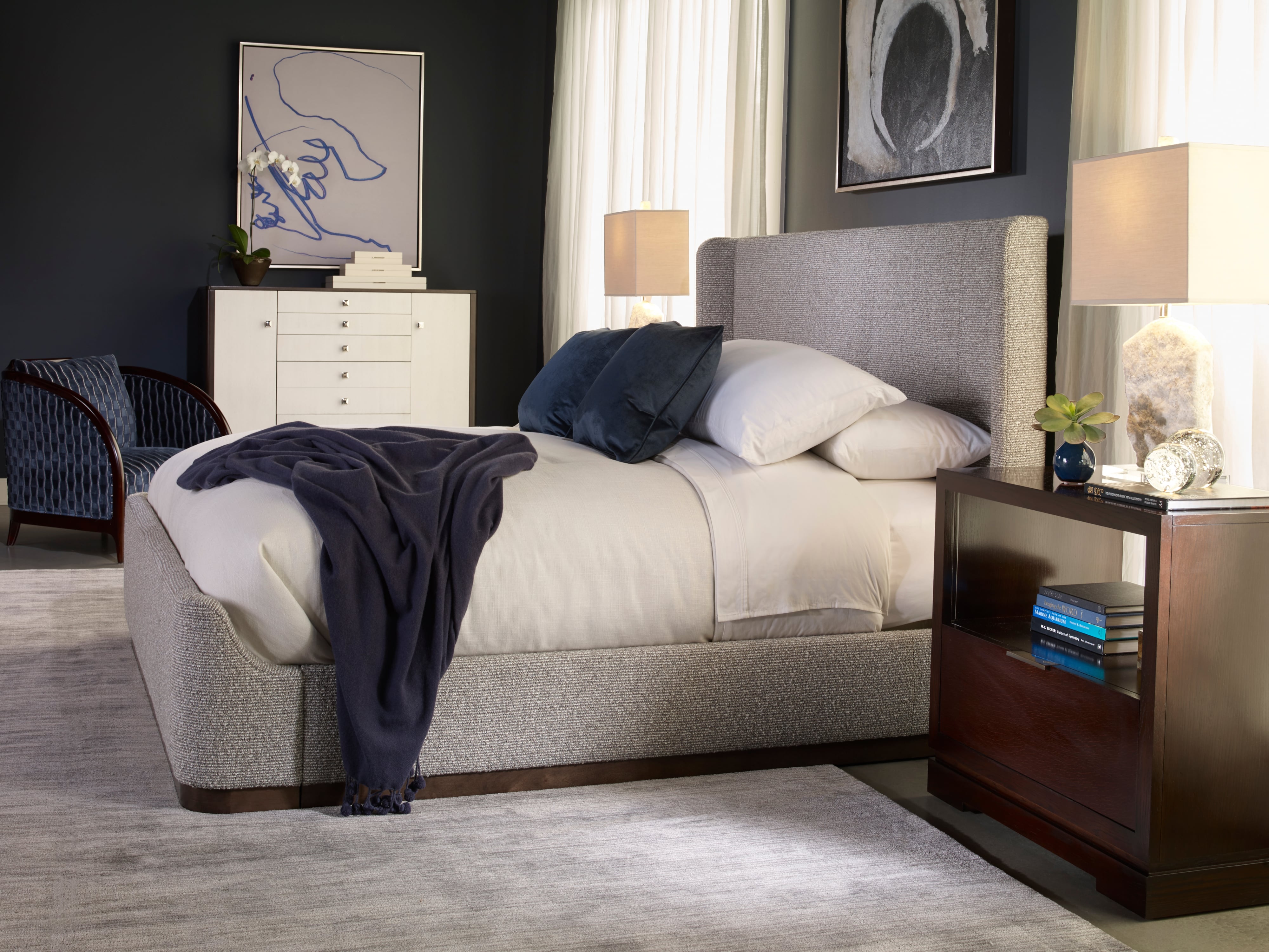 Century Windsor Smith Upholstery Yvette Upholstered King Bed
