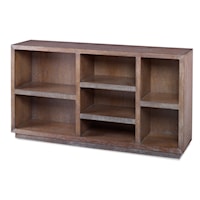 Casual Left-Facing Studio Bookcase with Fixed Shelves