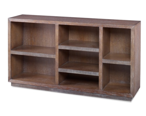 Casual Left-Facing Studio Bookcase with Fixed Shelves