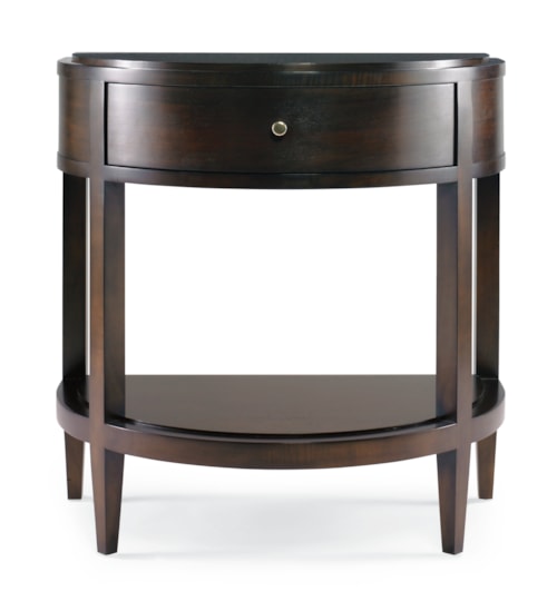 Transitional Single-Drawer Nightstand with Lower Shelf