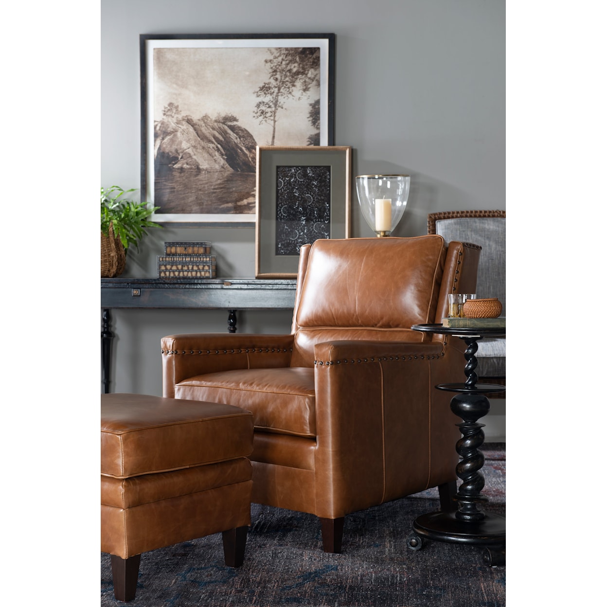 Century Century Trading Company Accent Chair and Ottoman