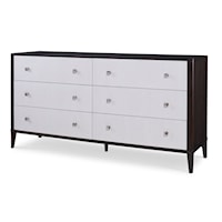 Contemporary Two-Tone 6-Drawer Dresser