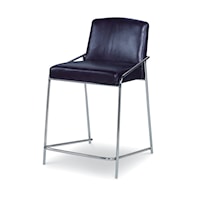 Dia Contemporary Upholstered Counter Stool with Metal Base