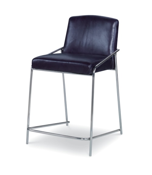 Dia Contemporary Upholstered Counter Stool with Metal Base