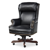 Spencer Transitional Upholstered Executive Chair with Nail-Head Trim