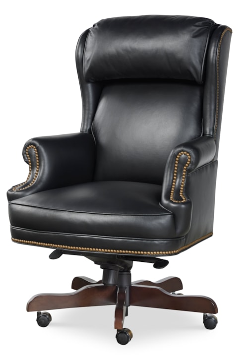 Spencer Transitional Upholstered Executive Chair with Nail-Head Trim