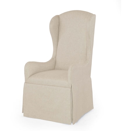 Harmony Transitional Upholstered Host Chair with Skirt