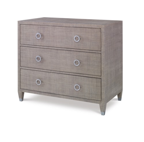 Charleston Side Chest (W/Glass)-Fr Grey