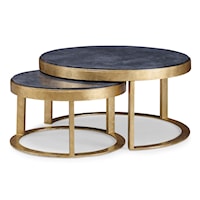 Lunsford Contemporary Nesting Table with Scagolia Top