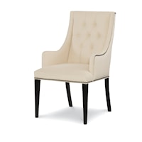 Claire Transitional Tufted Arm Dining Chair