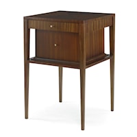Transitional Chamber Side Table with Tall Legs