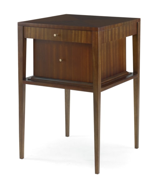 Transitional Chamber Side Table with Tall Legs