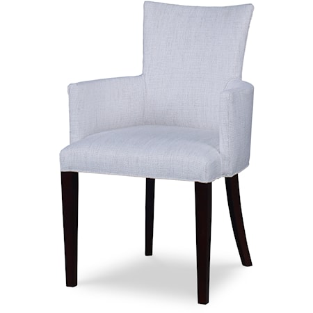 Transitional Apoise Upholstered Arm Chair with Tapered Legs